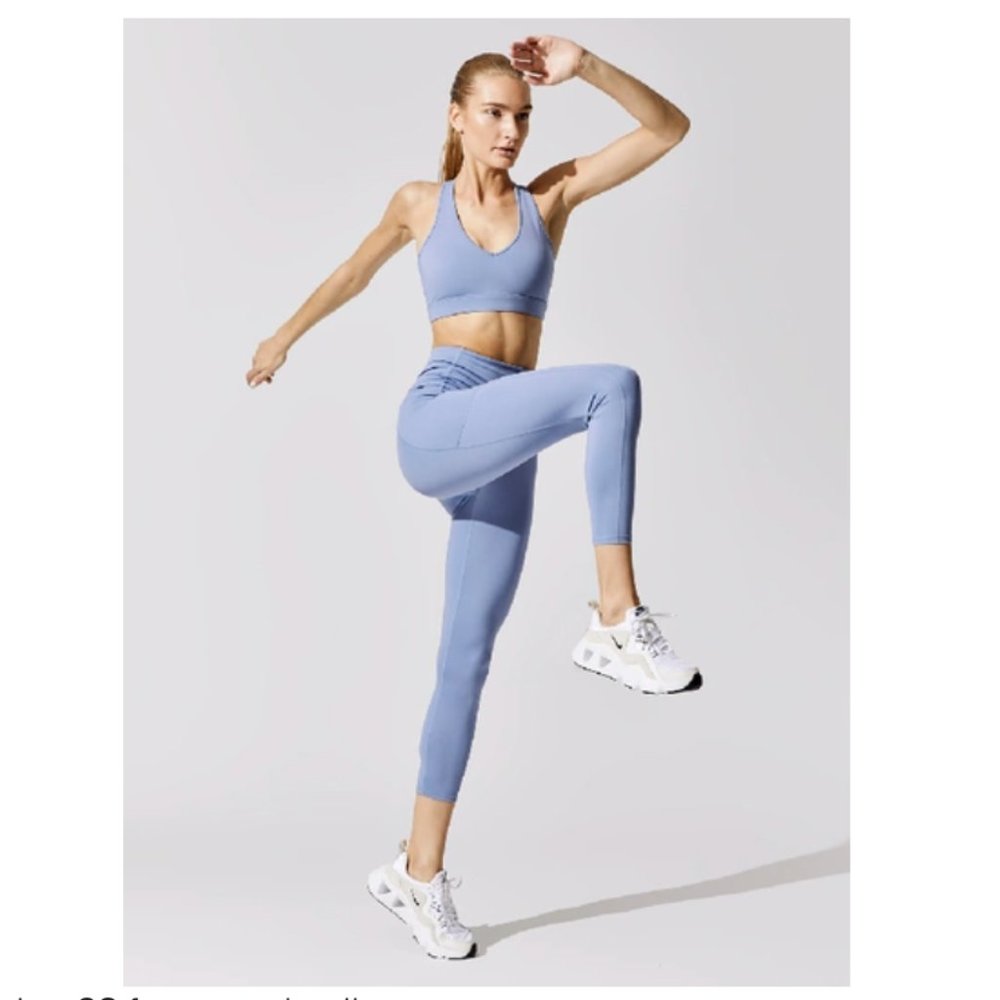 Carbon38 High Rise 7/8 Legging with Pockets in Cloud Compression Indigo